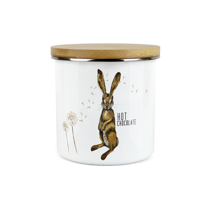 Purely Home Hare & Dandelions Enamel Kitchen Canisters