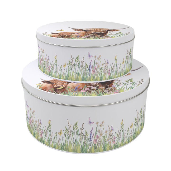 Purely Home Highland Cow & Calf Round Cake Tins