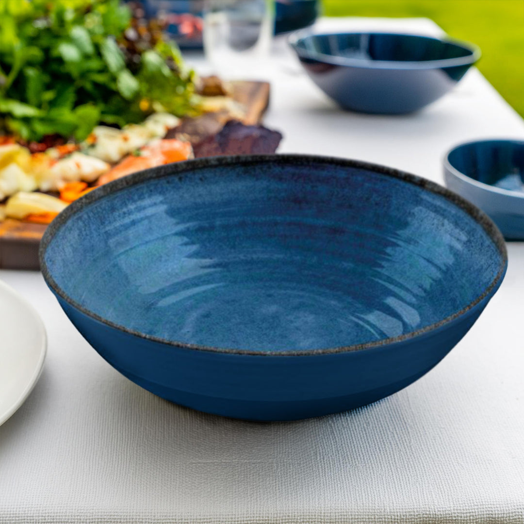 Artisan Indigo Melamine Salad Bowl