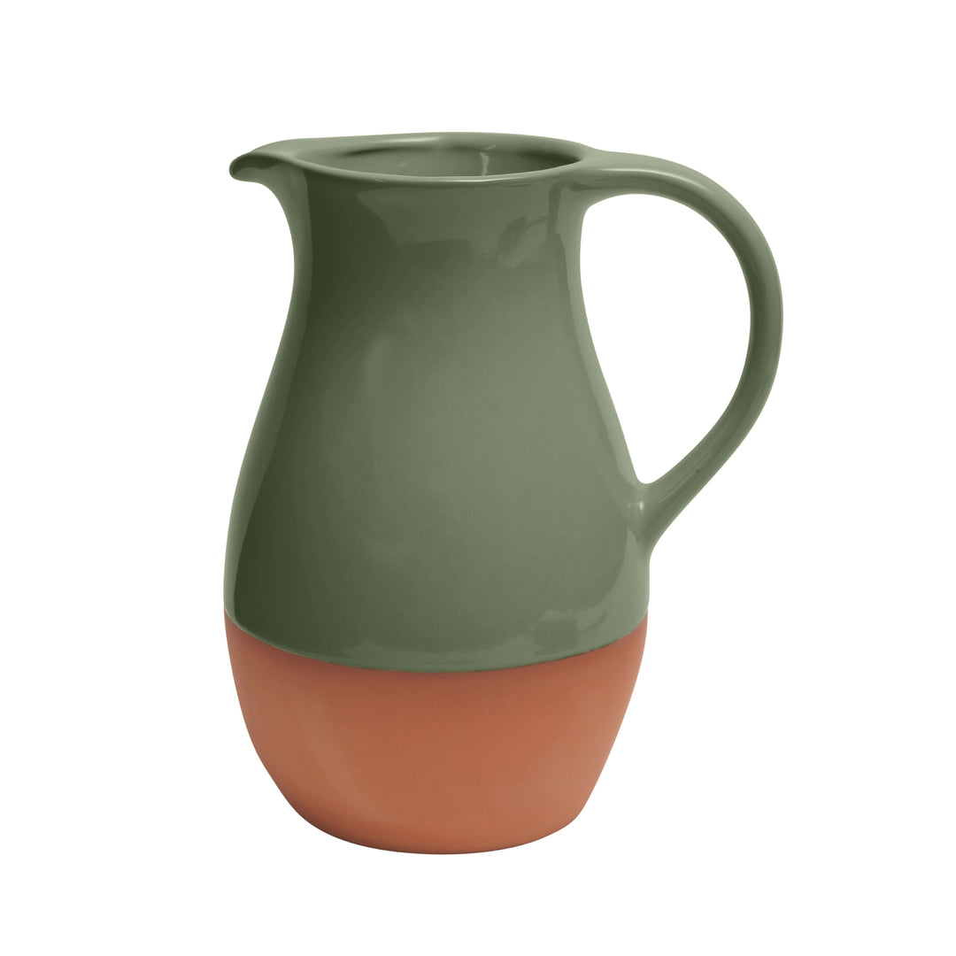 Dexam Sintra Terracotta Jug - Olive Green