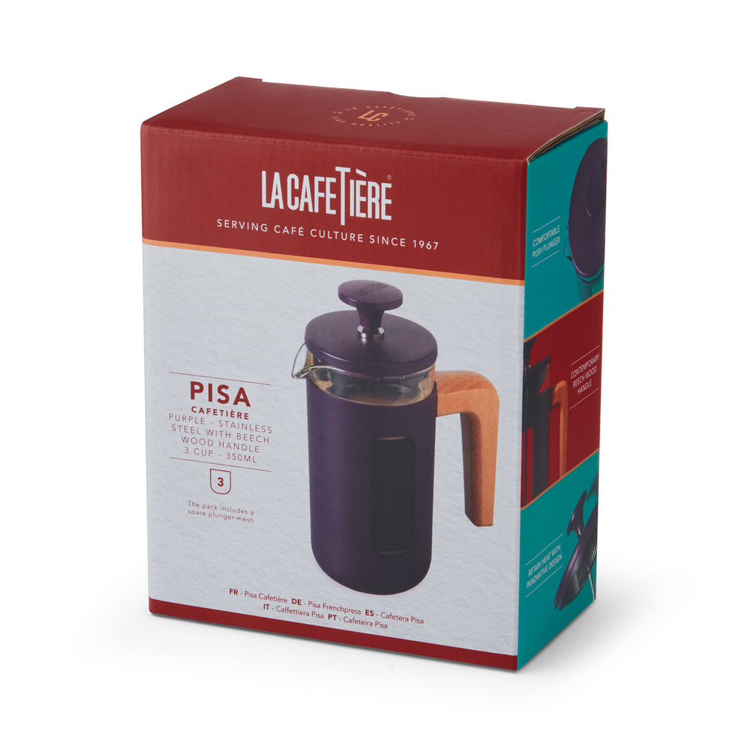 La Cafetiére Pisa Purple Cafetiere - 3 Cup