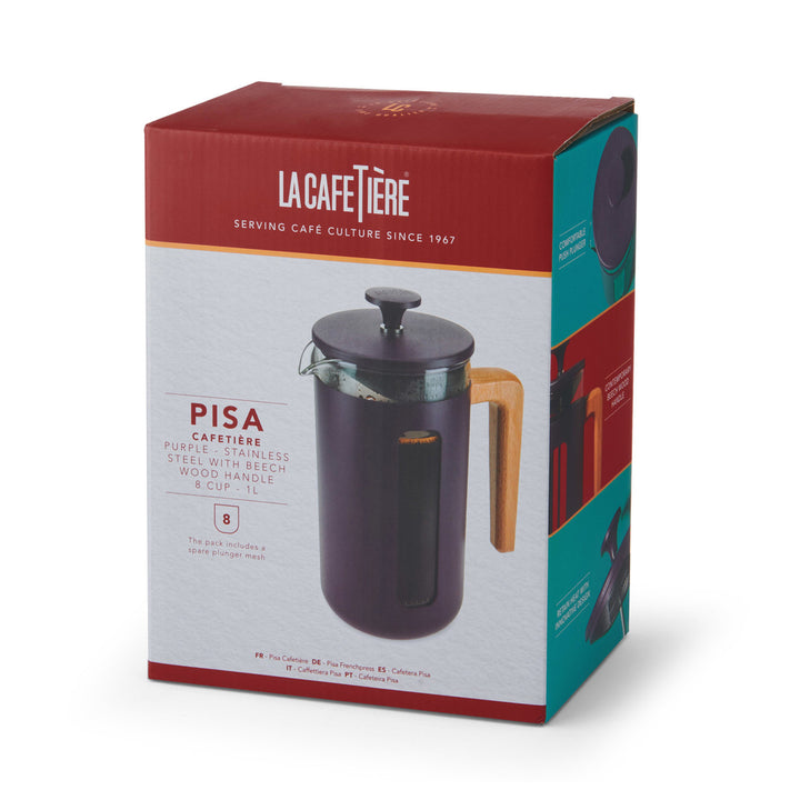La Cafetiére Pisa Purple Cafetiere - 8 Cup