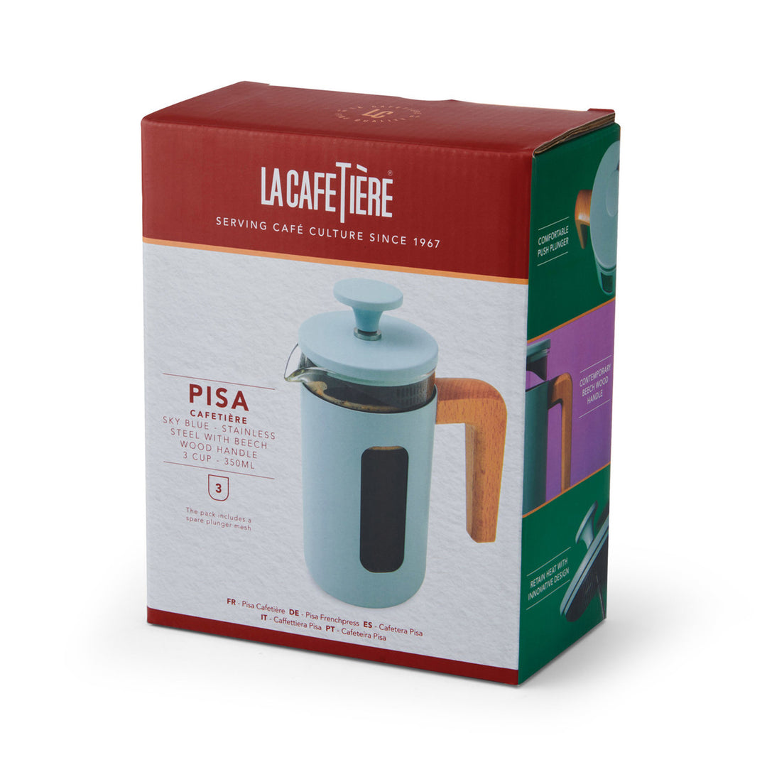 La Cafetiére Pisa Sky Blue Cafetiere - 3 Cup