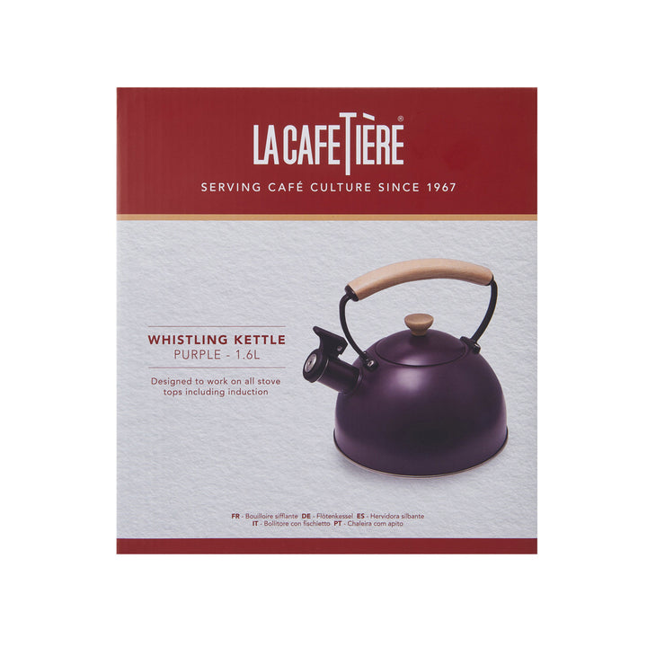 La Cafetiére 1.6L Purple Whistling Kettle