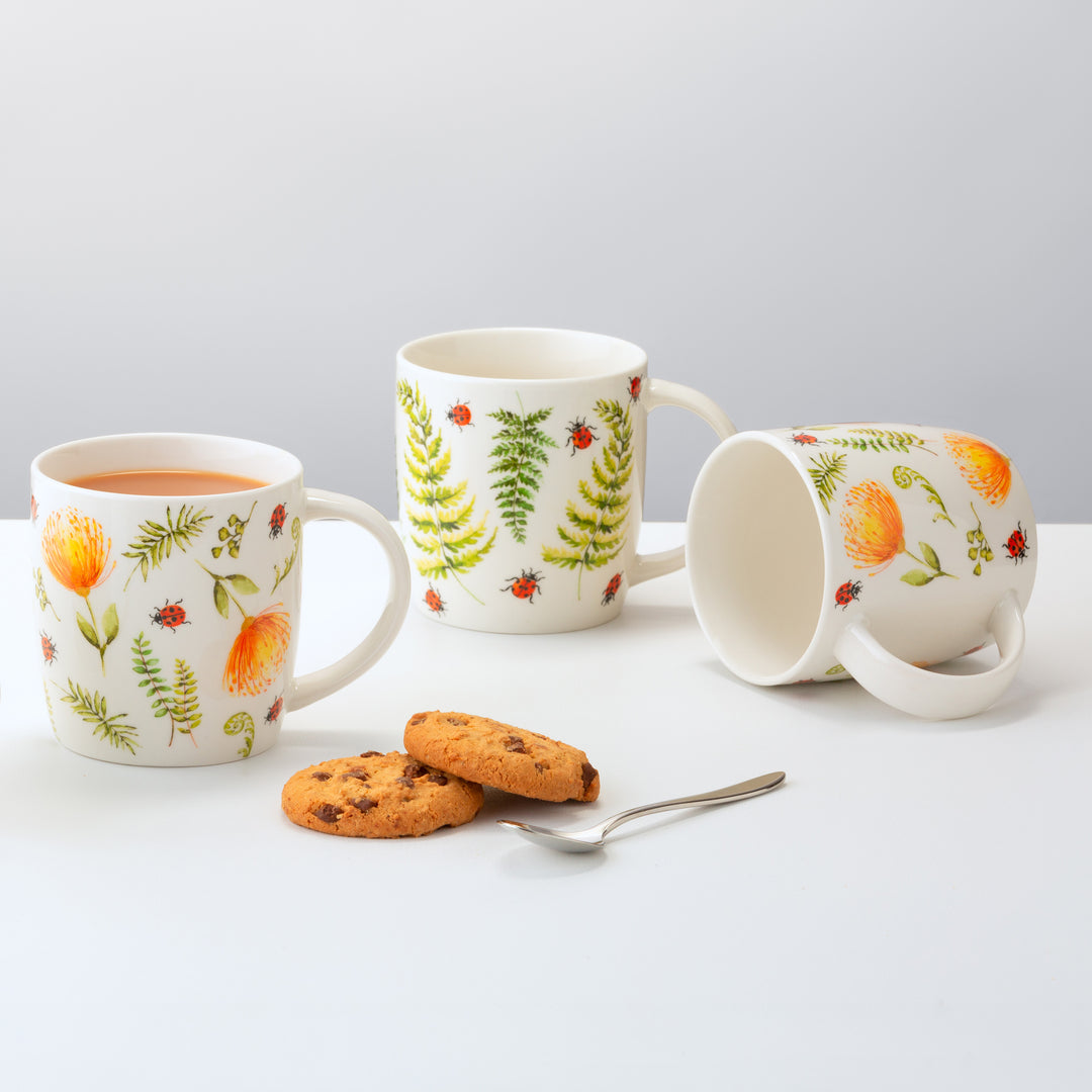 Price & Kensington Ladybird Fine China Mugs - Set of 4