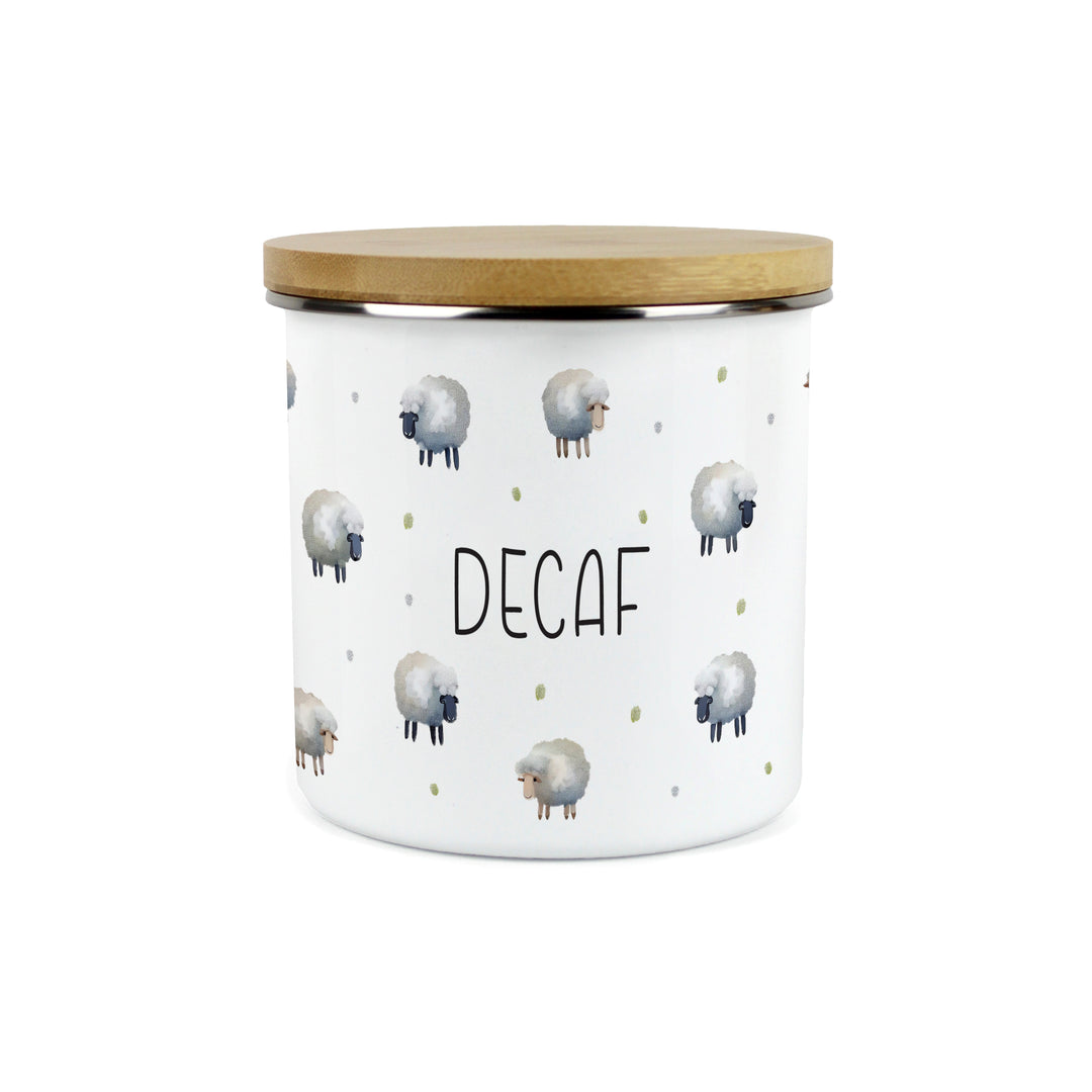 Purely Home Spring Sheep Enamel Kitchen Canisters