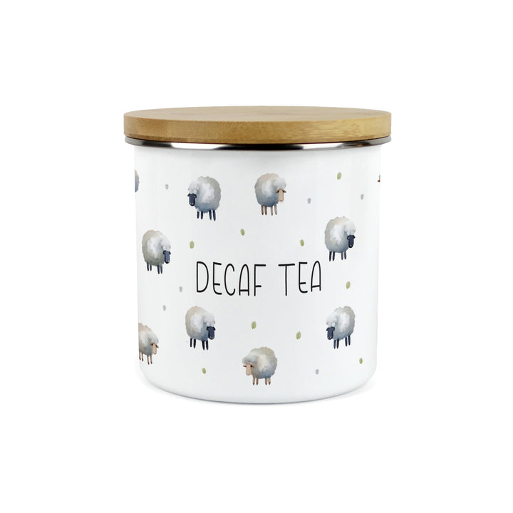 Purely Home Spring Sheep Enamel Kitchen Canisters