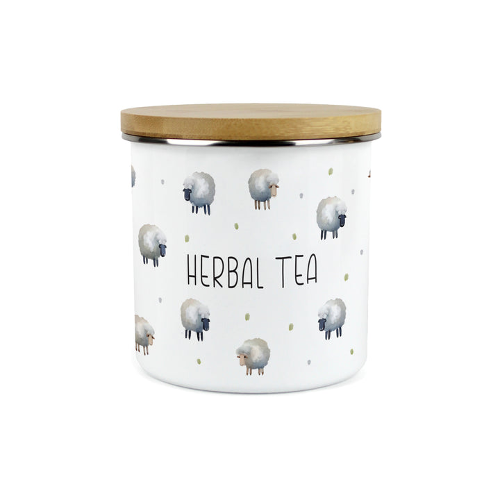 Purely Home Spring Sheep Enamel Kitchen Canisters