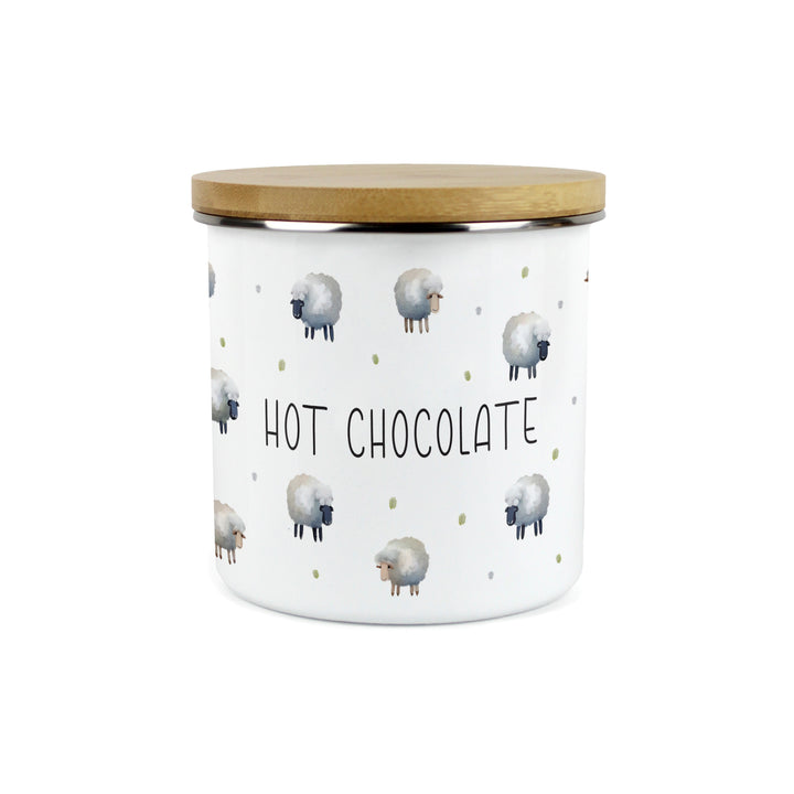 Purely Home Spring Sheep Enamel Kitchen Canisters