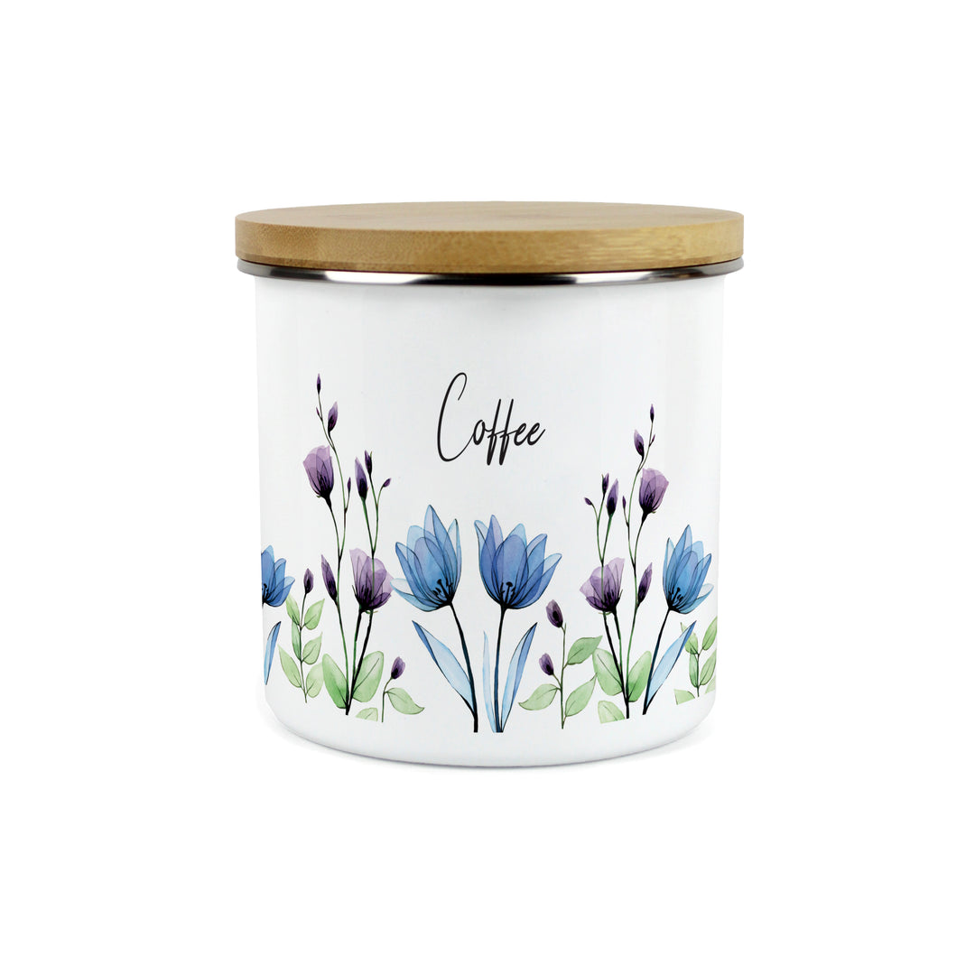 Purely Home Blooming Lovely Enamel Kitchen Canisters