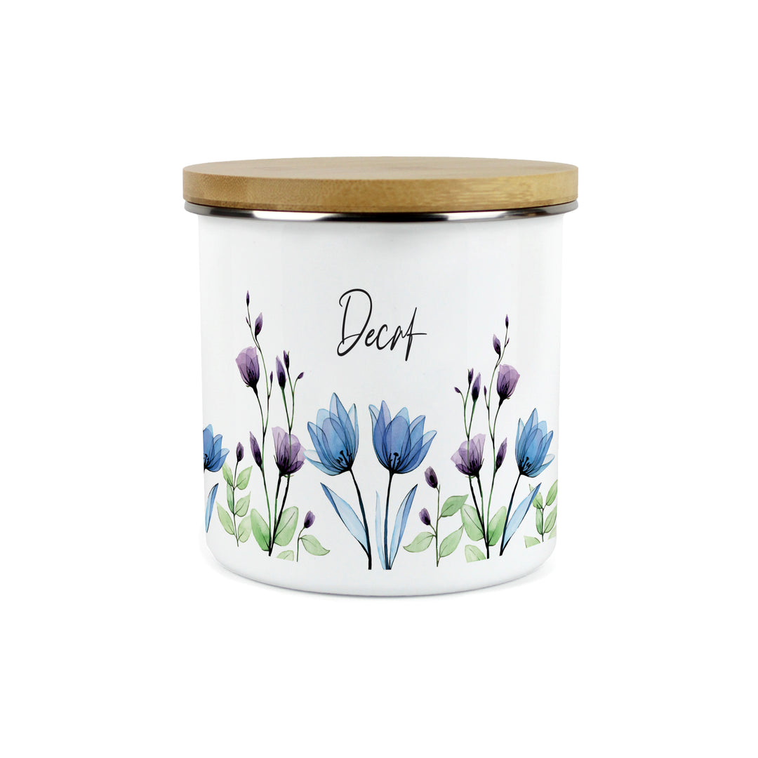 Purely Home Blooming Lovely Enamel Kitchen Canisters