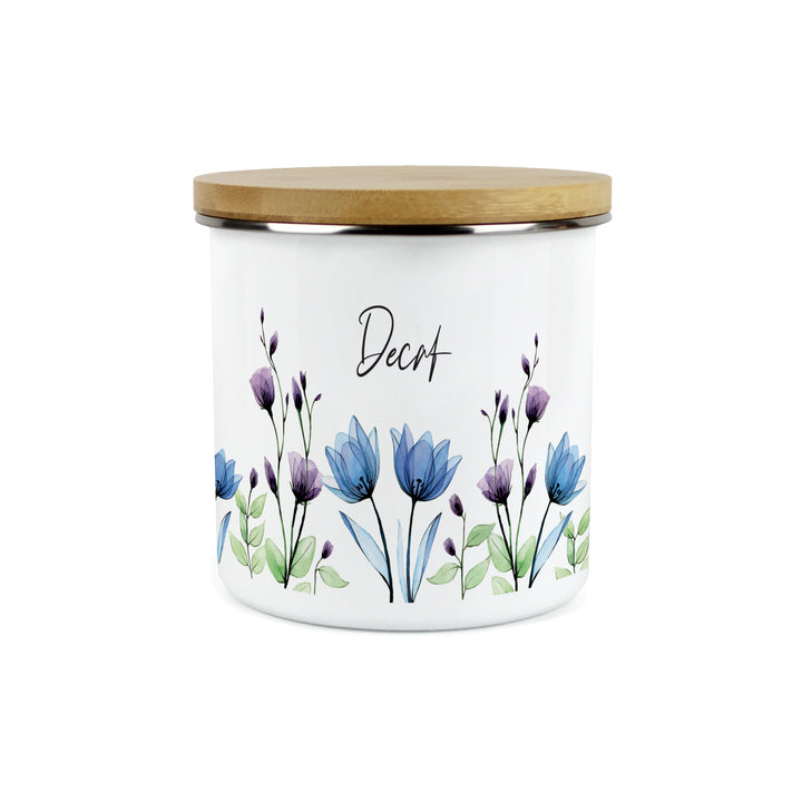 Purely Home Blooming Lovely Enamel Kitchen Canisters