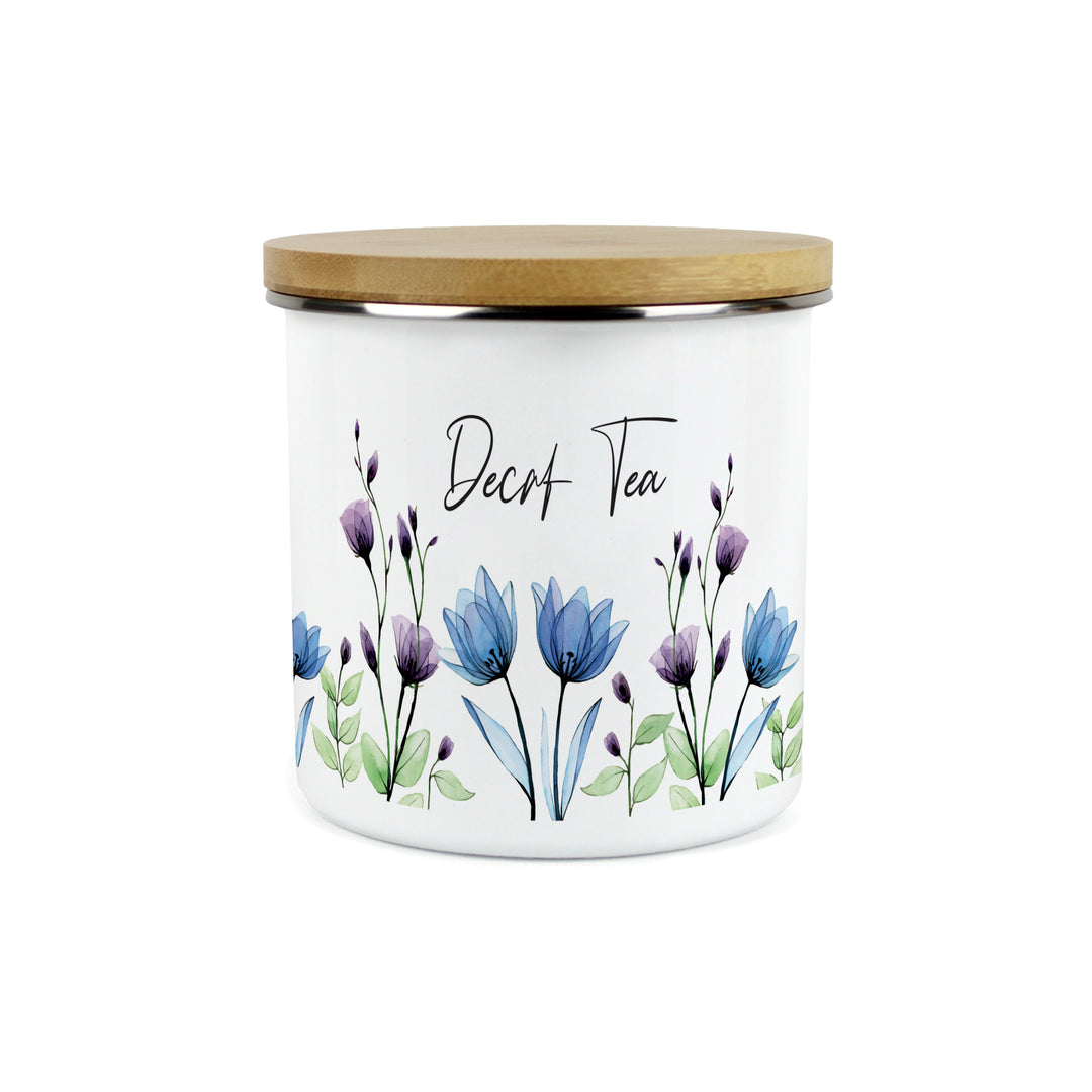 Purely Home Blooming Lovely Enamel Kitchen Canisters