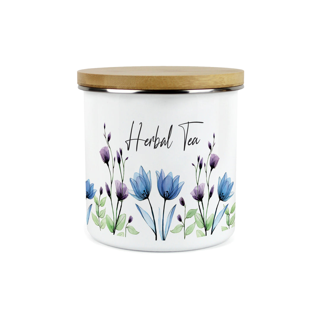 Purely Home Blooming Lovely Enamel Kitchen Canisters