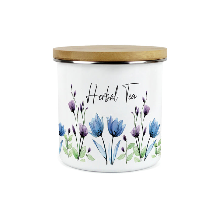 Purely Home Blooming Lovely Enamel Kitchen Canisters