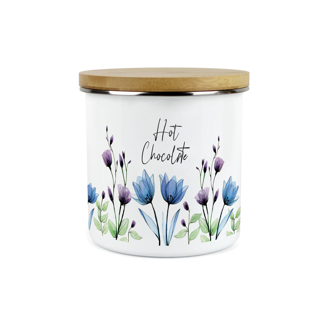 Purely Home Blooming Lovely Enamel Kitchen Canisters
