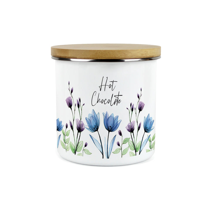 Purely Home Blooming Lovely Enamel Kitchen Canisters