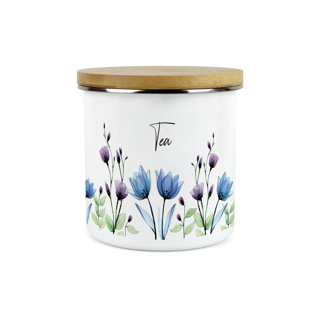 Purely Home Blooming Lovely Enamel Kitchen Canisters