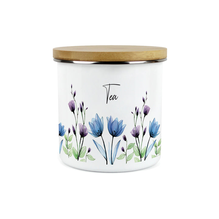 Purely Home Blooming Lovely Enamel Kitchen Canisters