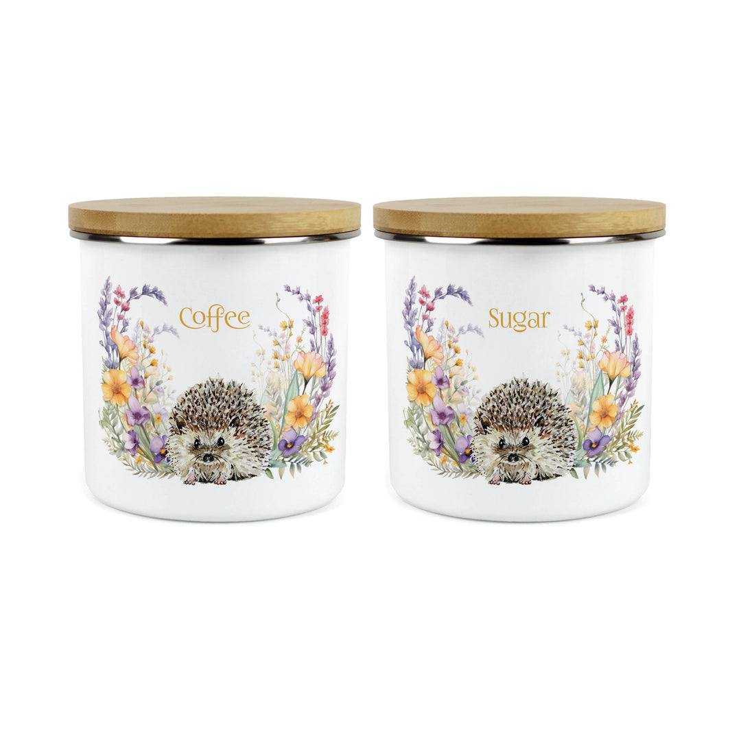Purely Home Harriet Hedgehog Enamel Kitchen Canister Sets