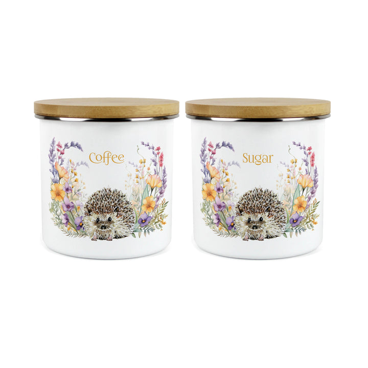 Purely Home Harriet Hedgehog Enamel Kitchen Canister Sets