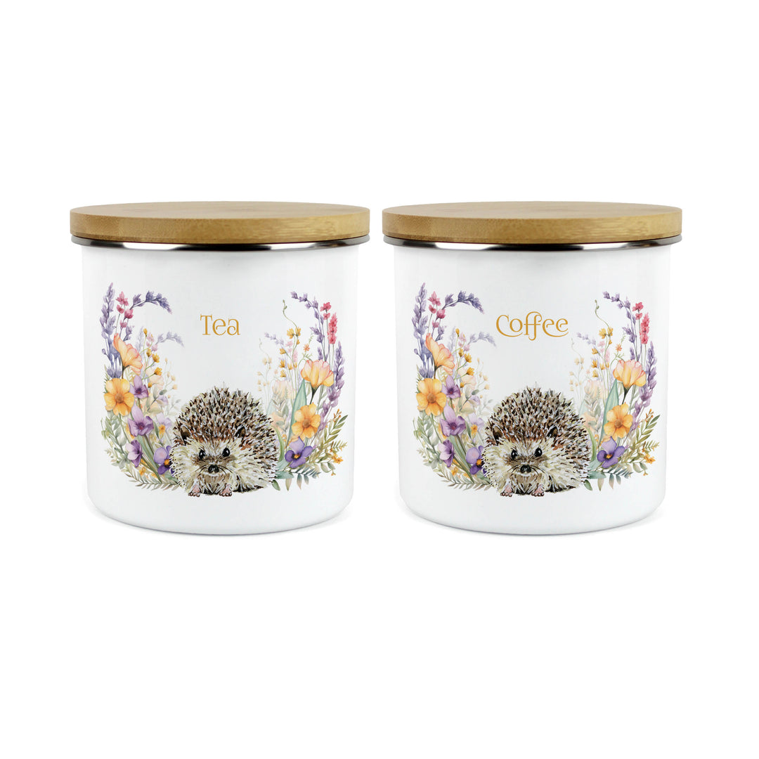 Purely Home Harriet Hedgehog Enamel Kitchen Canister Sets