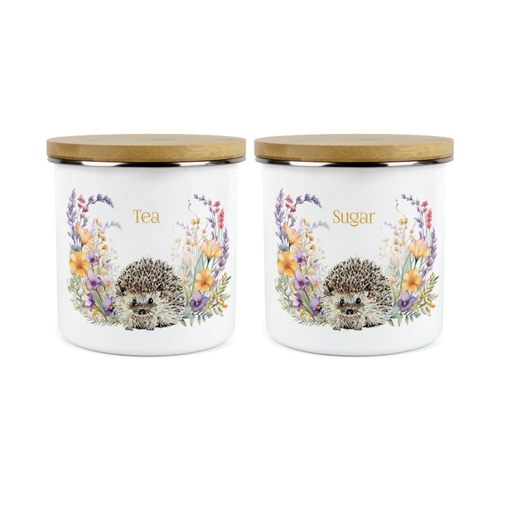 Purely Home Harriet Hedgehog Enamel Kitchen Canister Sets