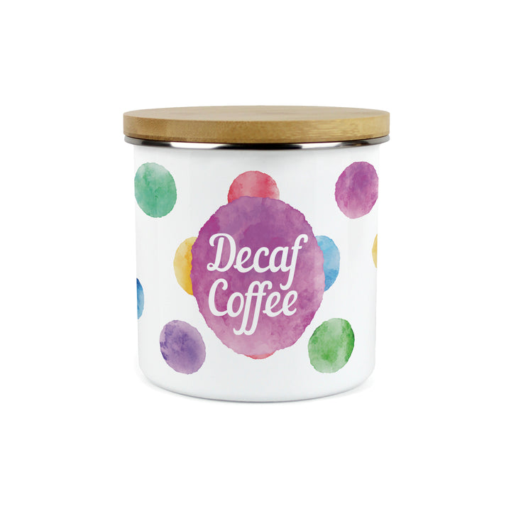Purely Home Multicoloured Polka Dots Enamel Kitchen Canisters