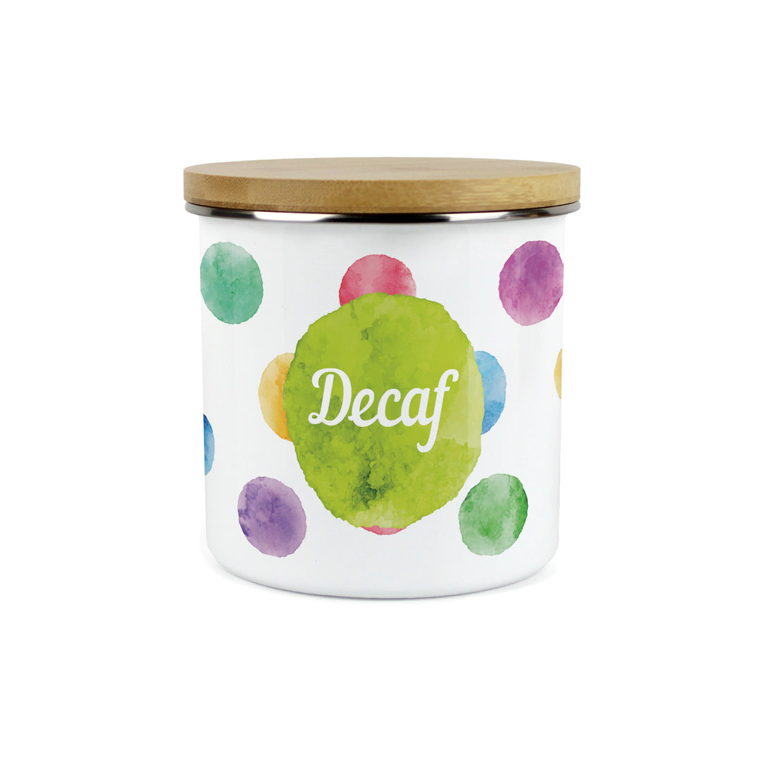 Purely Home Multicoloured Polka Dots Enamel Kitchen Canisters