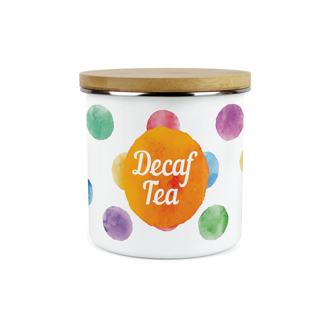 Purely Home Multicoloured Polka Dots Enamel Kitchen Canisters
