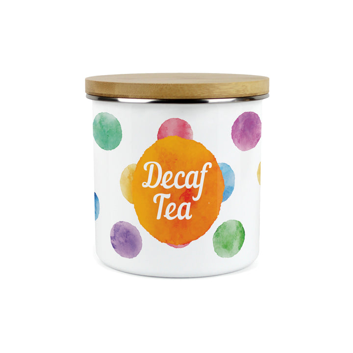 Purely Home Multicoloured Polka Dots Enamel Kitchen Canisters
