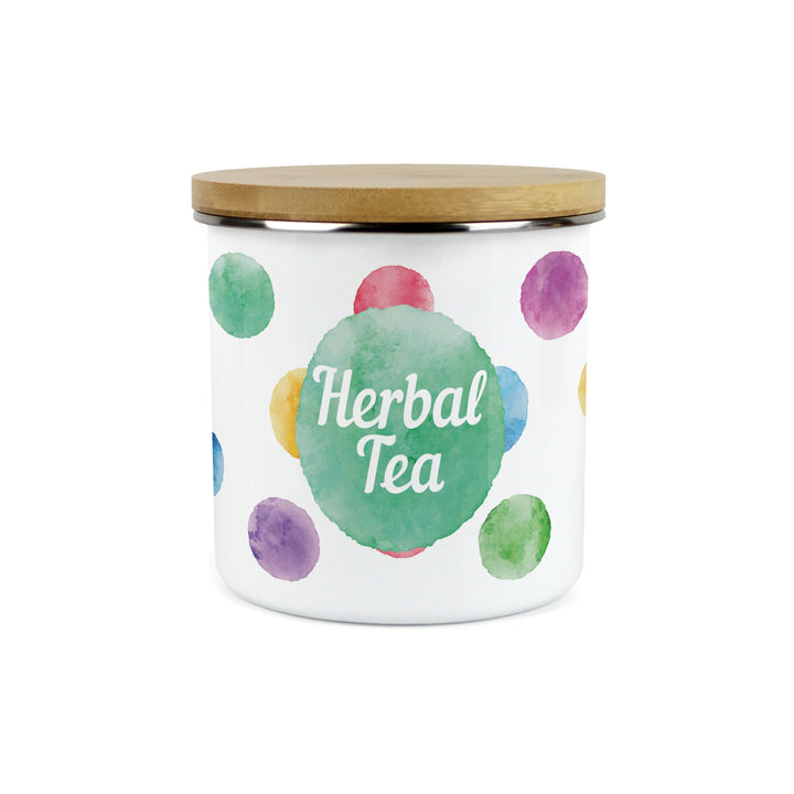 Purely Home Multicoloured Polka Dots Enamel Kitchen Canisters