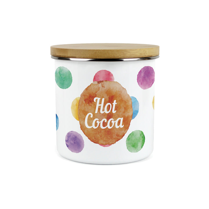 Purely Home Multicoloured Polka Dots Enamel Kitchen Canisters