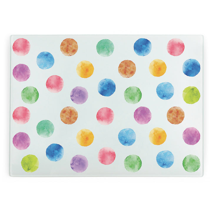 Purely Home Multicoloured Polka Dots Glass Worktop Protector