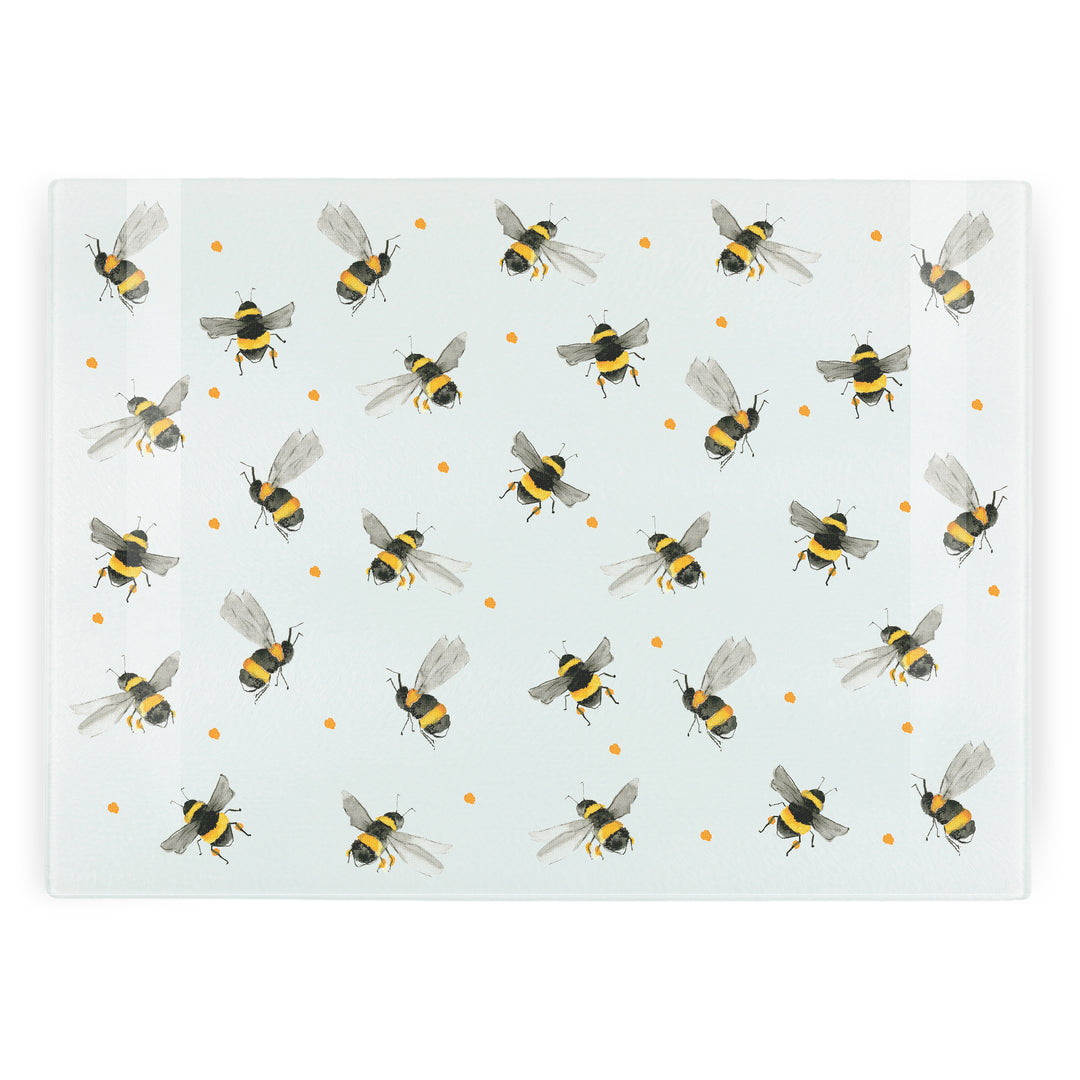 Purely Home Scattered Bees Glass Worktop Protector