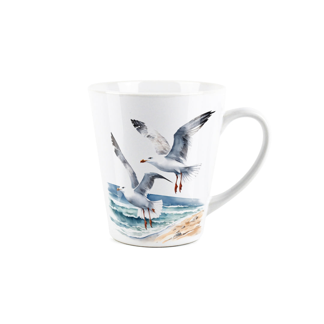 Purely Home Seagulls Ceramic Latte Mug