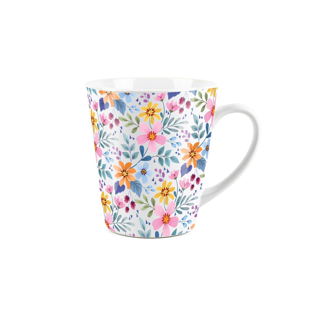Purely Home Multi Flowers Ceramic Latte Mug