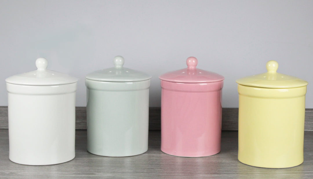 Portland Ceramic Compost Caddy - Pale Yellow