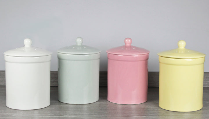 Portland Ceramic Compost Caddy - Pale Yellow