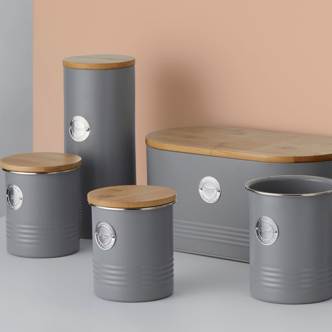 Typhoon Living Grey Tea Canister