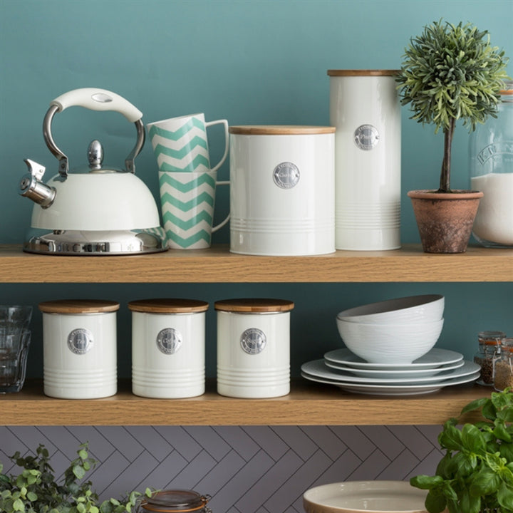 Typhoon Living Cream Tea, Coffee, Sugar & Bread Bin Set