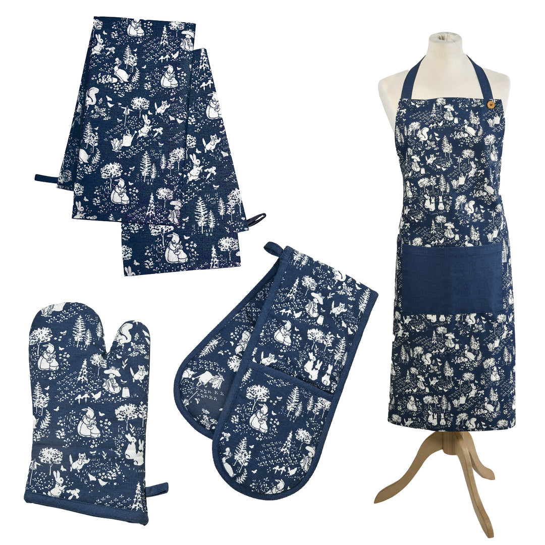 Peter Rabbit Classic Kitchen Linen Set - Dark Blue