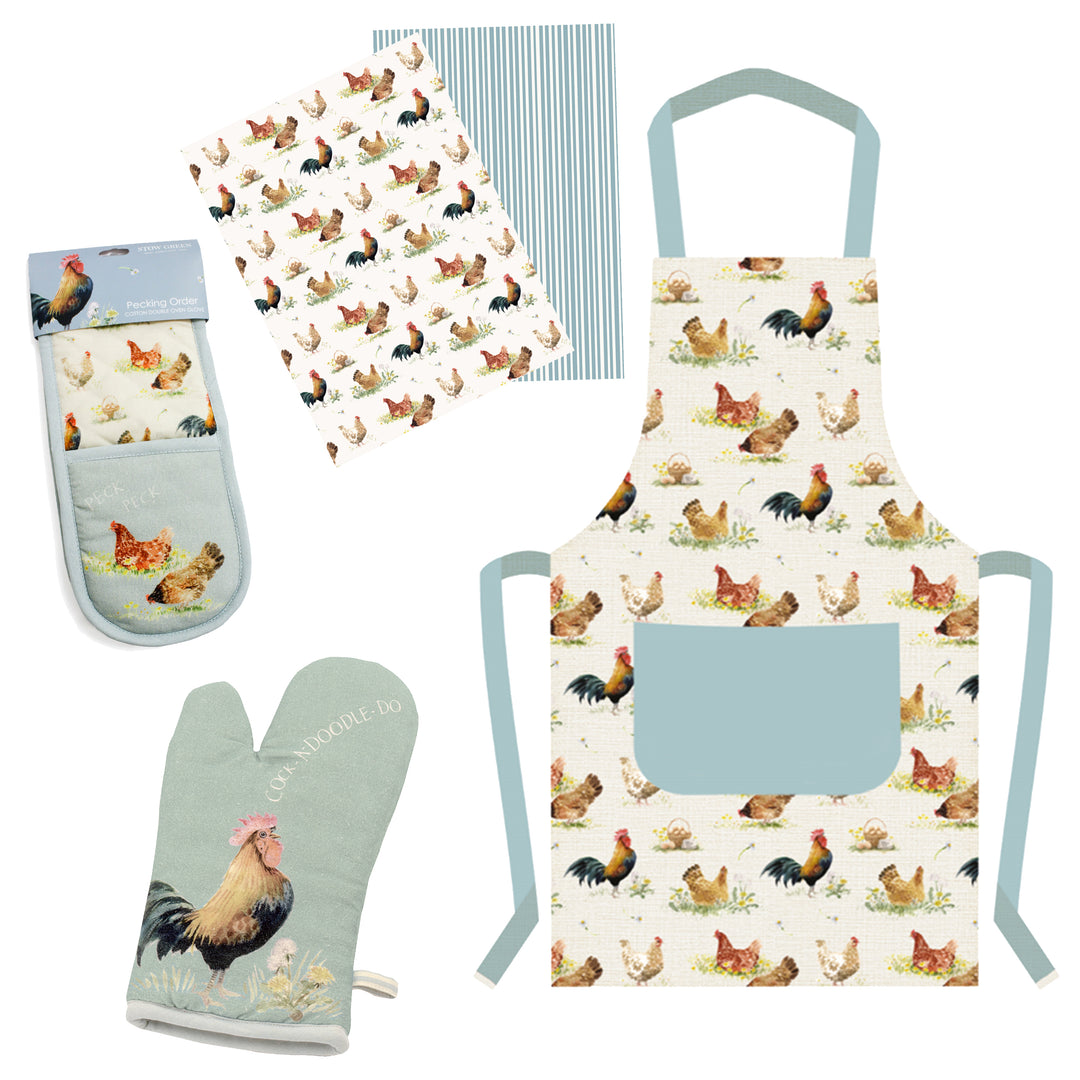Stow Green Pecking Order Kitchen Linen Set
