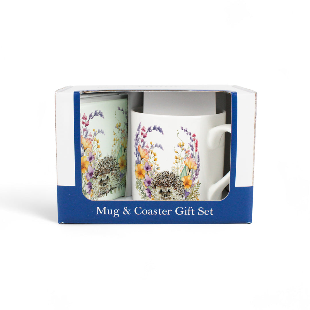 Purely Home Harriet Hedgehog Mug & Coaster Gift Set