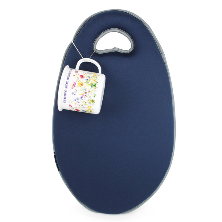 Burgon & Ball Garden Kneeler & Enamel Mug Set - Navy Blue