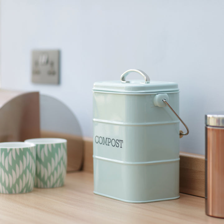 Living Nostalgia Compost Caddy - Vintage Blue
