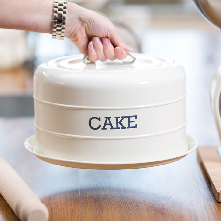 Living Nostalgia Antique Cream Dome Cake Tin