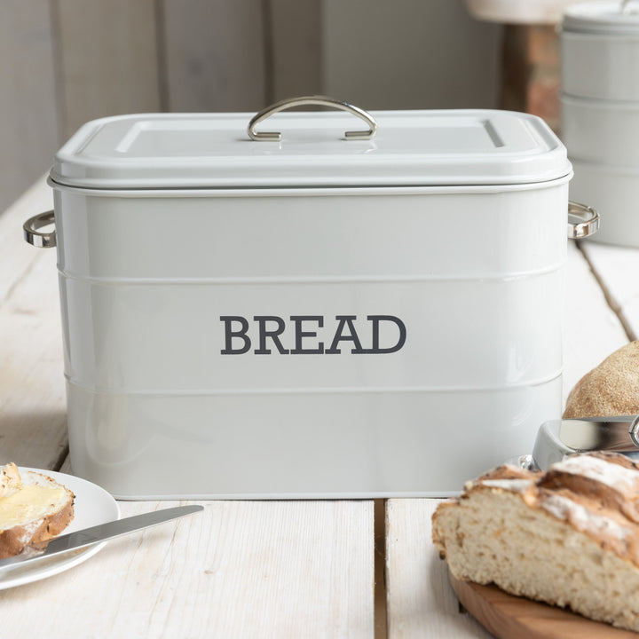 Living Nostalgia French Grey Bread Bin
