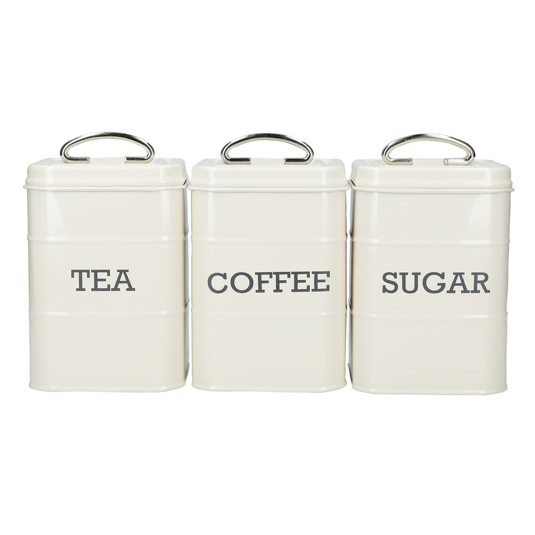 Living Nostalgia Antique Cream Tea, Coffee & Sugar Canister Set