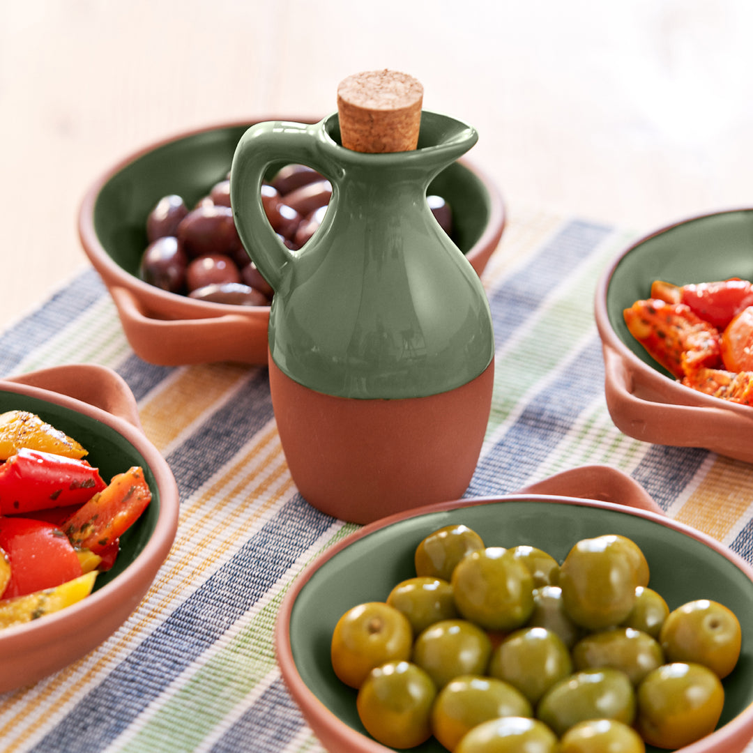 Dexam Sintra Terracotta Oil Drizzler - Olive Green